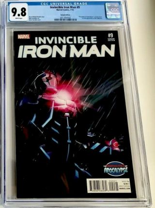 Invincible Iron Man 9 Variant Cgc 9.  8 First Riri Williams Rare