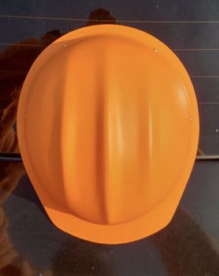 Vintage Aluminum Bullard 502 Hard Hat MATTE ORANGE POWDER COAT ONE - OF - A - KIND 4