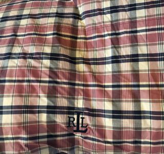 Vintage Ralph Lauren Nantucket Plaid King Comforter 104x88