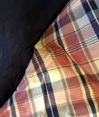 Vintage Ralph Lauren Nantucket Plaid King Comforter 104x88 4