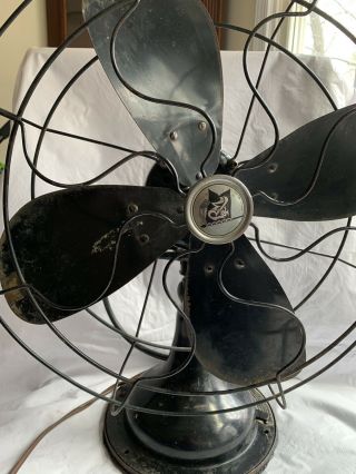 Vintage Robbins Myers 18” Oscillating Desk Fan 1930 - 35 3 Speed