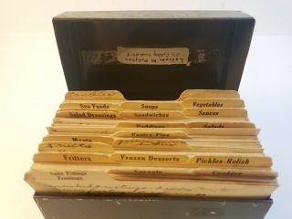 Vintage Handwritten Typed Clipped Recipes Metal Tins From Full Estate 5