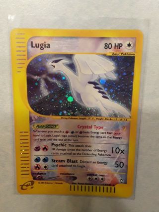 Crystal Lugia 149/147 Ex - Aquapolis Secret Rare Holo Pokemon From Booster