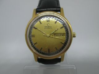 Rare Vintage Omega Cal.  750 Daydate Goldplated Automatic Mens Watch