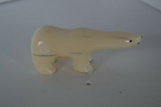 Vintage Carved Stone Bear Signed Kuluhukow Inuit ? Eskimo ?