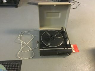 Vintage Rca Portable Record Player 1973 Mn Vzp21 Alabaster Adv Sound State