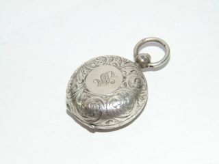 Good Antique 1907 Silver Sovereign Case Engraved By A.  L Dennison