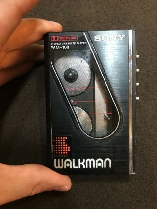 Vintage 1983 SONY WALKMAN WM - 10 2 With case 3