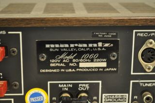 Vintage Marantz Model 1060 Stereo Integrated Amplifier Amp Rare - see - 6