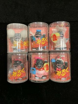 Vintage Takara Lady Milk Mini Godzilla Set
