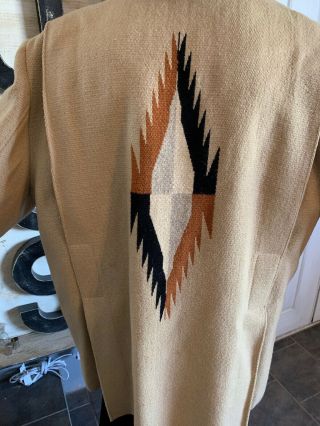 Vintage Ortega ' s Chimayo Wool Coat Large - XL 2