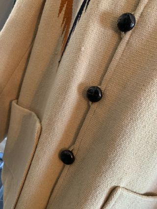 Vintage Ortega ' s Chimayo Wool Coat Large - XL 6
