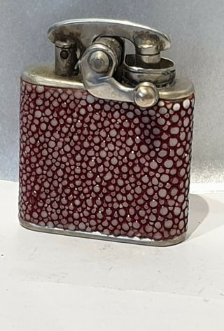 Vintage 1930s Colibri Kickstart Shagreen Petrol Lighter