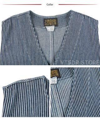 Bronson Hickory Game Pocket Vest Vintage Men ' s Striped Hunting Waistcoat Jacket 7