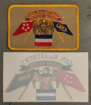 Us Army Gen Macarthur Honor Guard Hg Hq Alumni Patch,  Decal Sticker Wwii Korea