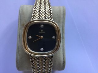Rare Vintage Omega 10k G/f Mans Gold Bracelet Watch For American Market