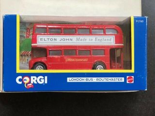 Vintage Elton John Promo Corgi London Bus " Nib " Lp Made In England Exc - Nm