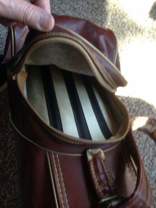 Vintage Titleist Brown Leather - Vinyl Golf Cart Carry Bag - Made in the USA 7