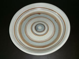 Vintage Mcm Glidden 4013 Usa Pottery Stippled Bowl Plate Platter Signed Marked