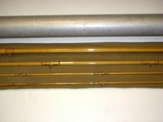 Vintage 9 ',  3/2,  H.  L.  Leonard Tournament Model Bamboo Fly Rod,  Bag and Tube 2