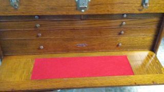 Rare Vintage Gerstner Oak Pattern Makers tool chest 043 VG condtion 9