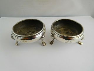 Classic English Stering Silver 18th Century ?? Caldron Salts