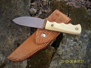 Vintage Custom Loveless Style Drop Point Hunting Bushcraft Bowie Knife 2