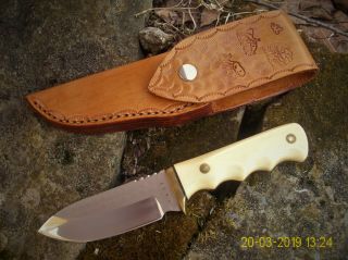 Vintage Custom Loveless Style Drop Point Hunting Bushcraft Bowie Knife 5