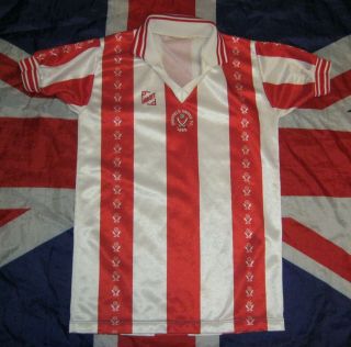 Rare Vintage Sheffield United Home Football Shirt Jersey Hobott 1981 - 1983