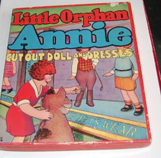Vintage 1930s - 40s Little Orphan Annie Paper Dolls Box