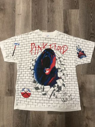 Extremely Rare 1982 Pink Floyd The Wall Tee Shirt Grail Vintage Movie Promo Fire