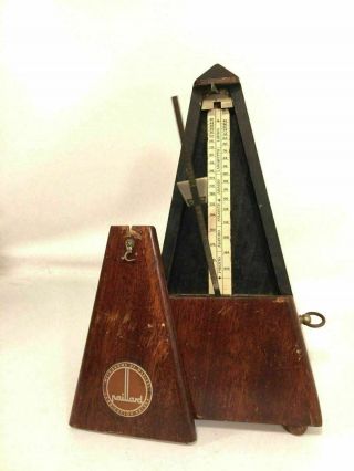 Metronome De Maelzel Vintage Paillard Made In Switzerland