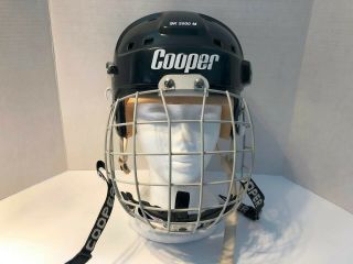 Vintage Sk2000m Cooper Hockey Helmet & Fm300l Cage Black Adult Goalie Mask