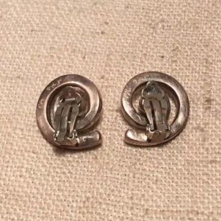 Robert Lee Morris RLM Vintage Sterling Silver Modernist Swirl Clip Earrings 4