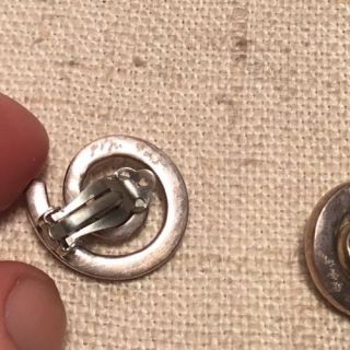 Robert Lee Morris RLM Vintage Sterling Silver Modernist Swirl Clip Earrings 5