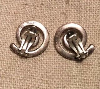 Robert Lee Morris RLM Vintage Sterling Silver Modernist Swirl Clip Earrings 6