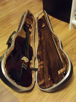 Antique 4/4 Violin With Bow,  Case,  Rosin,  Tuner