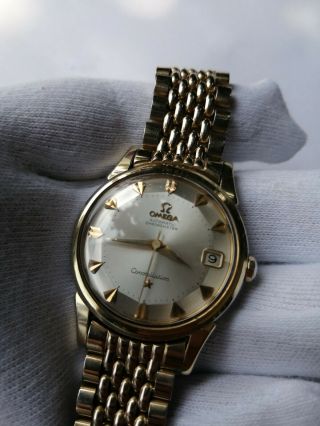 Rare vintage Omega Constellation PIE PAN SS & 14K Gold Arrow - indices 11
