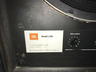JBL L166 vintage speakers consecutive serial numbers 12
