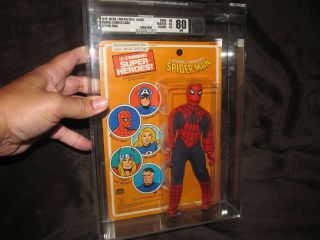1979 Mego Worlds Greatest Heroes Wgsh Pin Pin Spiderman Vintage Moc Afa 80