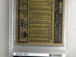 1961 Topps Mickey Mantle 300 PSA 3 VG Vintage Baseball Cards HOF 6