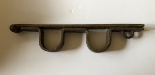 Antique Wall Shackles Cuffs Wrought Iron Prison Slave Ship 19th Century