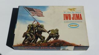 Vintage 1966 Aurora Iwo Jima Flag Raising Model Kit Complete Unbuilt Boxed