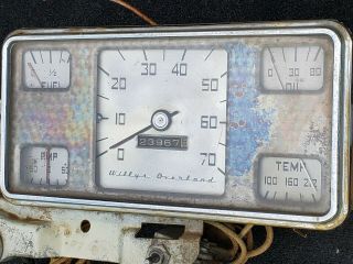 WILLYS OVERLAND JEEP ☆ Dash Instrument Panel Speedometer Gauges ☆ Vintage 2