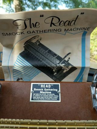 Vintage Read Smock Gathering Machine 16 Row Pleater Mfg. , 4