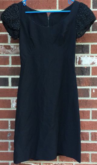 Young America Oleg Cassini Womans Size 8 Vintage Little Black Dress Lbd