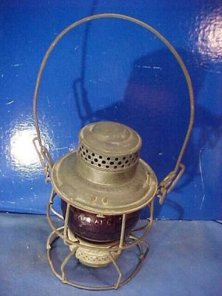 Vintage Delaware,  Hudson Railroad Adlake Lantern W Globe