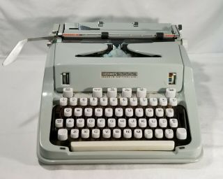 Vintage Hermes 3000 Seafoam Portable Typewriter