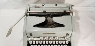 Vintage Hermes 3000 Seafoam Portable Typewriter 3