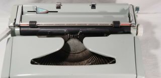 Vintage Hermes 3000 Seafoam Portable Typewriter 4